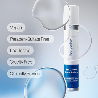 Siero roll-on per la crescita dei capelli al rosmarino Be Bodywise 50 ml