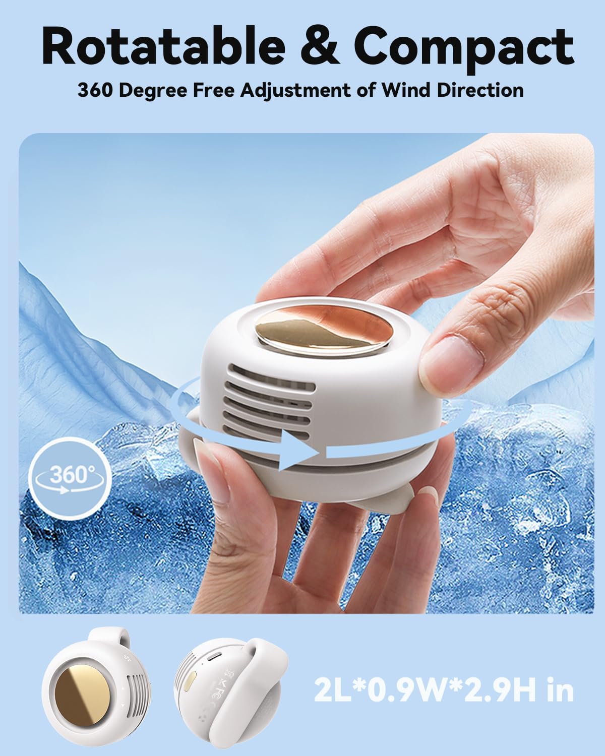 Portable Clip-On Fan – 360° Adjustable
