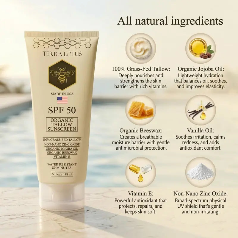 Organic Tallow Sunscreen SPF 50