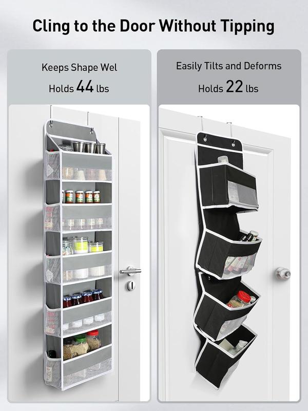 Over-the-Door Organizer,Storage-5-Tier Hangable Organizer with 10 Large side pocket,44Lb