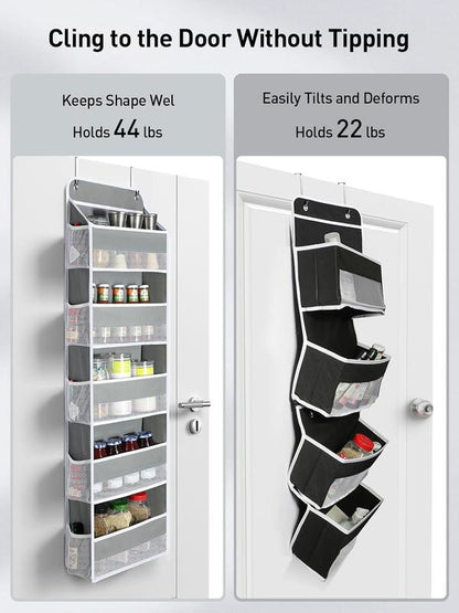 Over-the-Door Organizer,Storage-5-Tier Hangable Organizer with 10 Large side pocket,44Lb