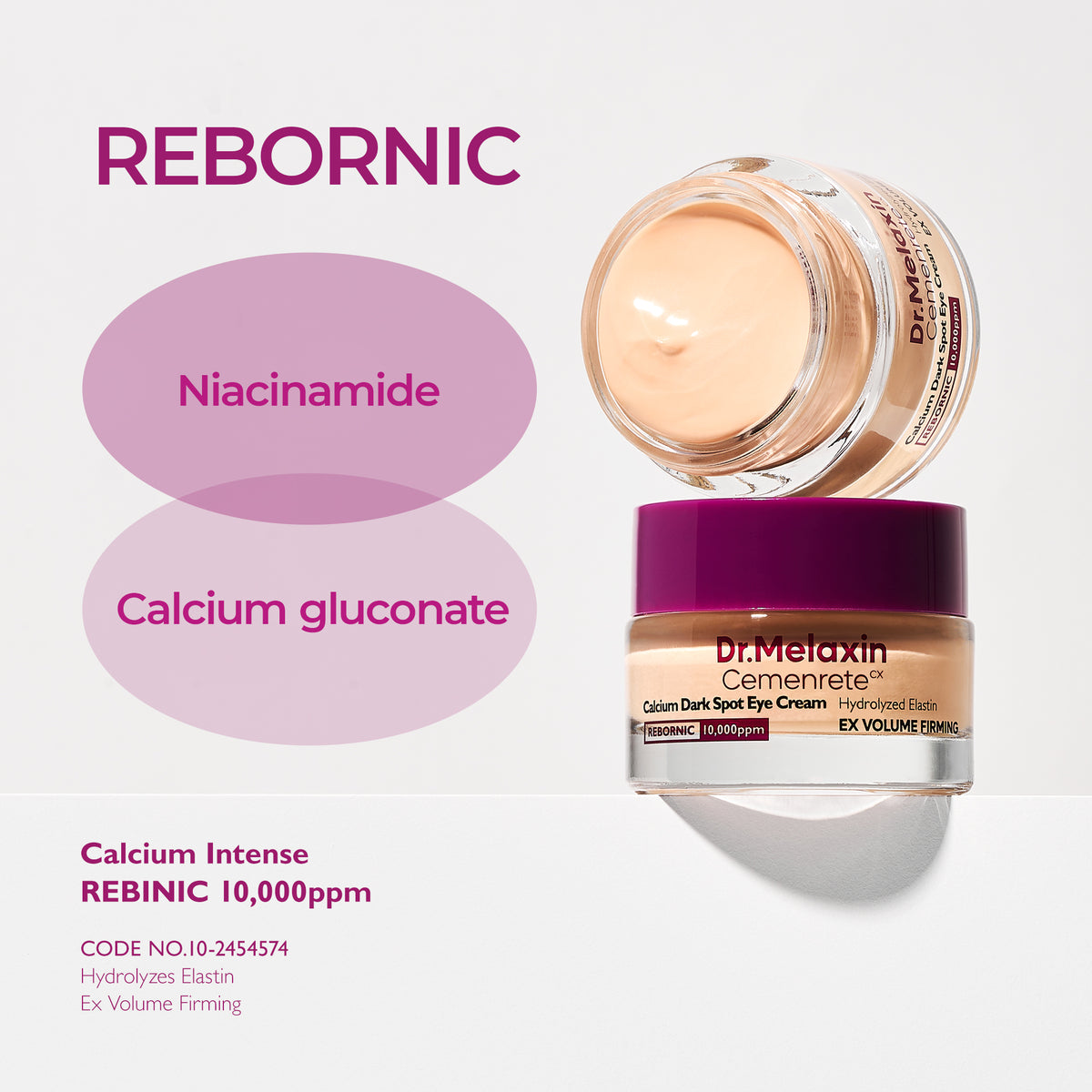 Calcium Dark Spot Eye Cream 15g – Niacinamide & Calcium Gluconate Eye Cream for Dark Circles