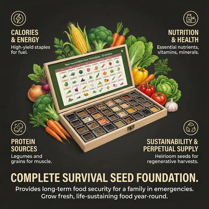 All-in-One Vegetable Seed Bank - 32 Seed Varieties