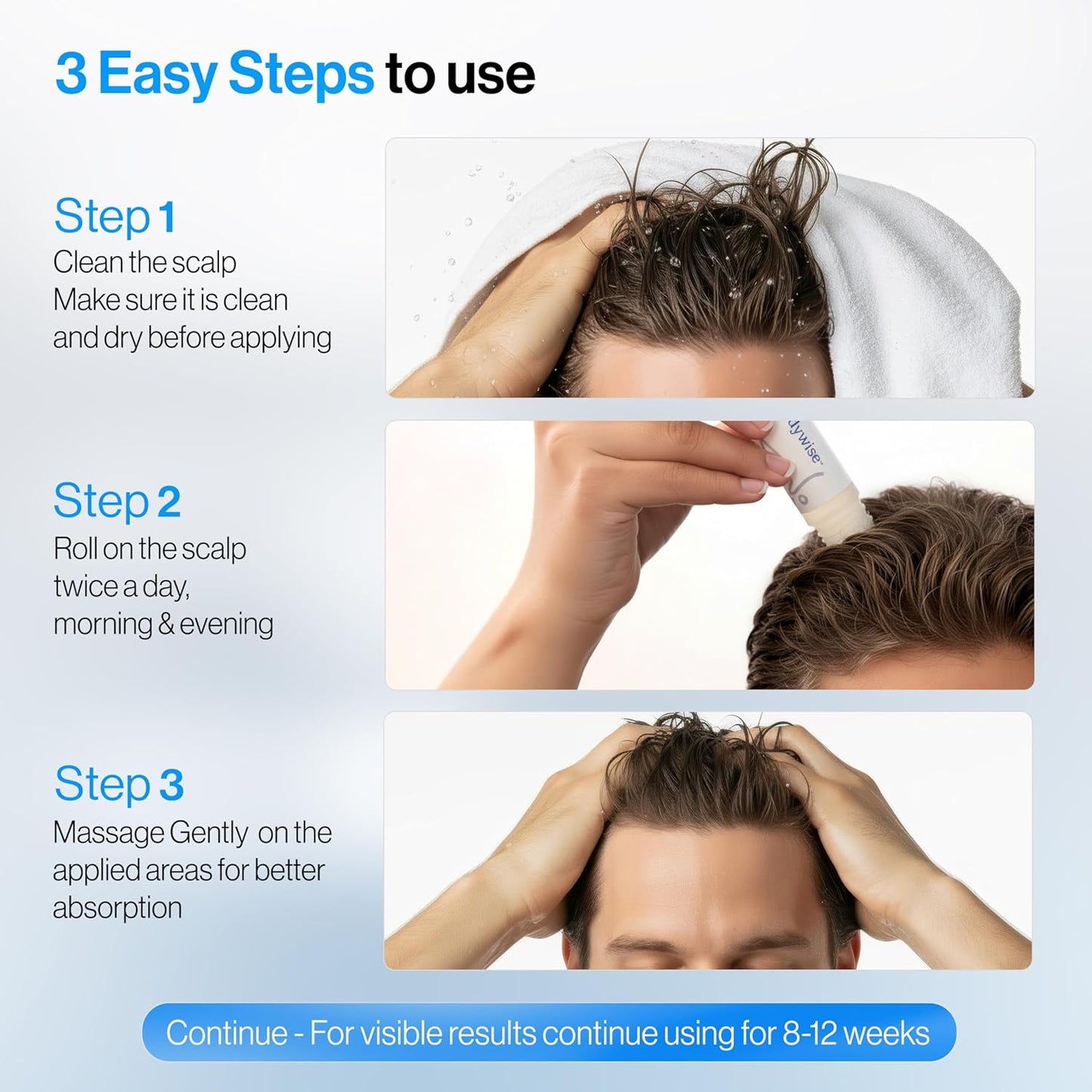 Siero roll-on per la crescita dei capelli al rosmarino Be Bodywise 50 ml