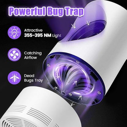Fan-Powered Fruit Fly Trap with Blue Light, Indoor Bug Catcher