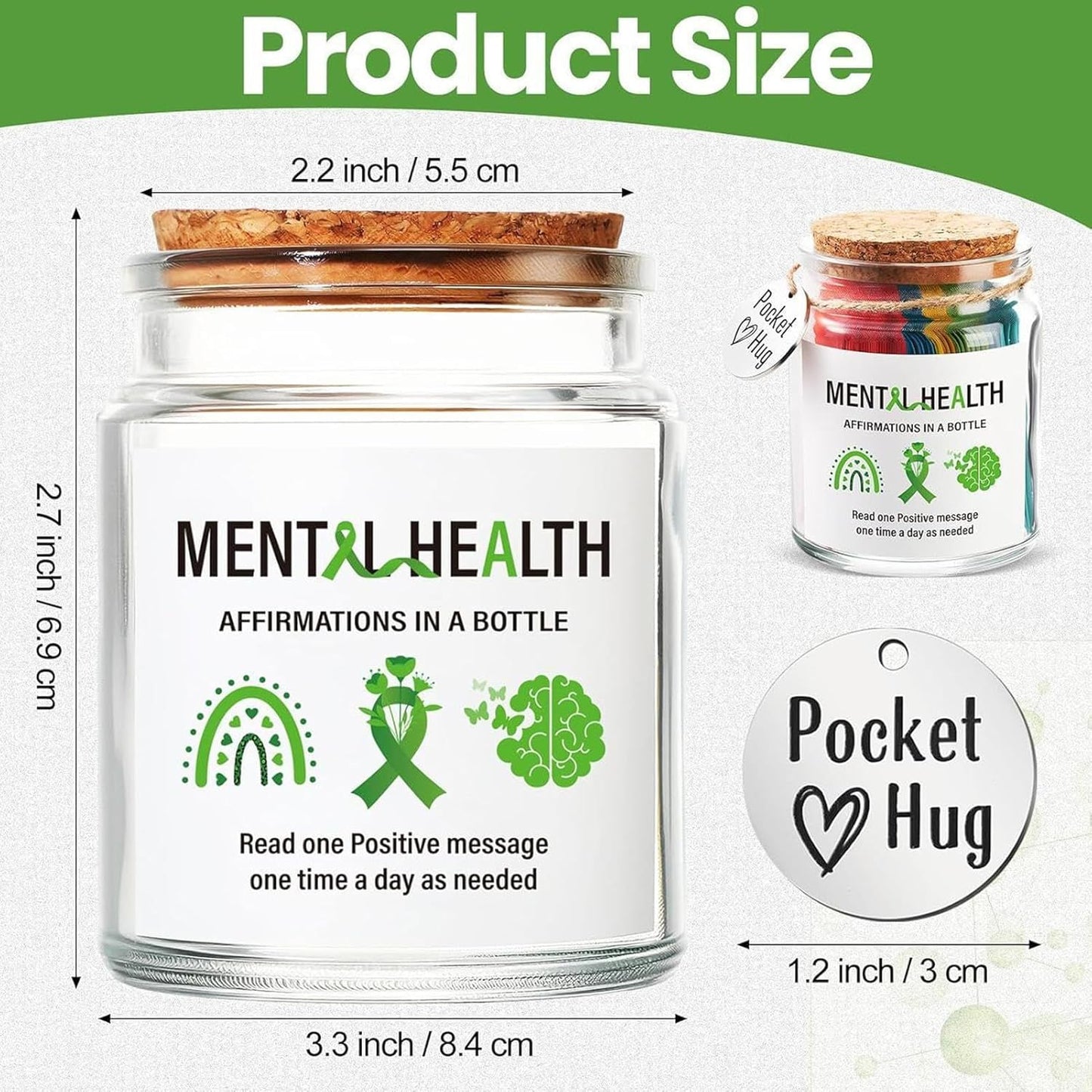Positive Message Jar - Affirmation Cards Box | Emotional Support Cards