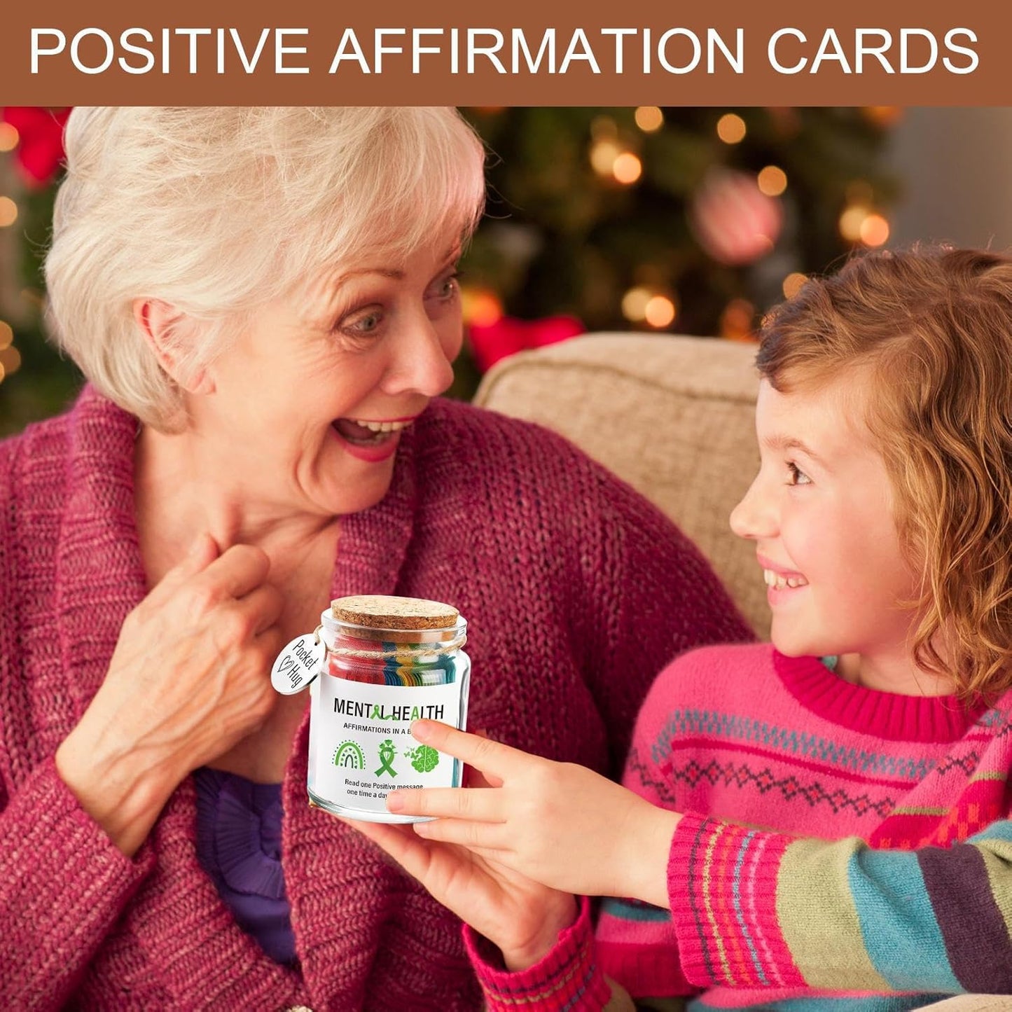 Positive Message Jar - Affirmation Cards Box | Emotional Support Cards