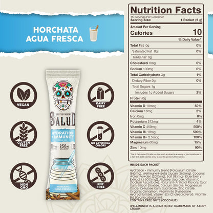 Salud 2-in-1 Hydration Packets + Immunity Electrolytes Powder