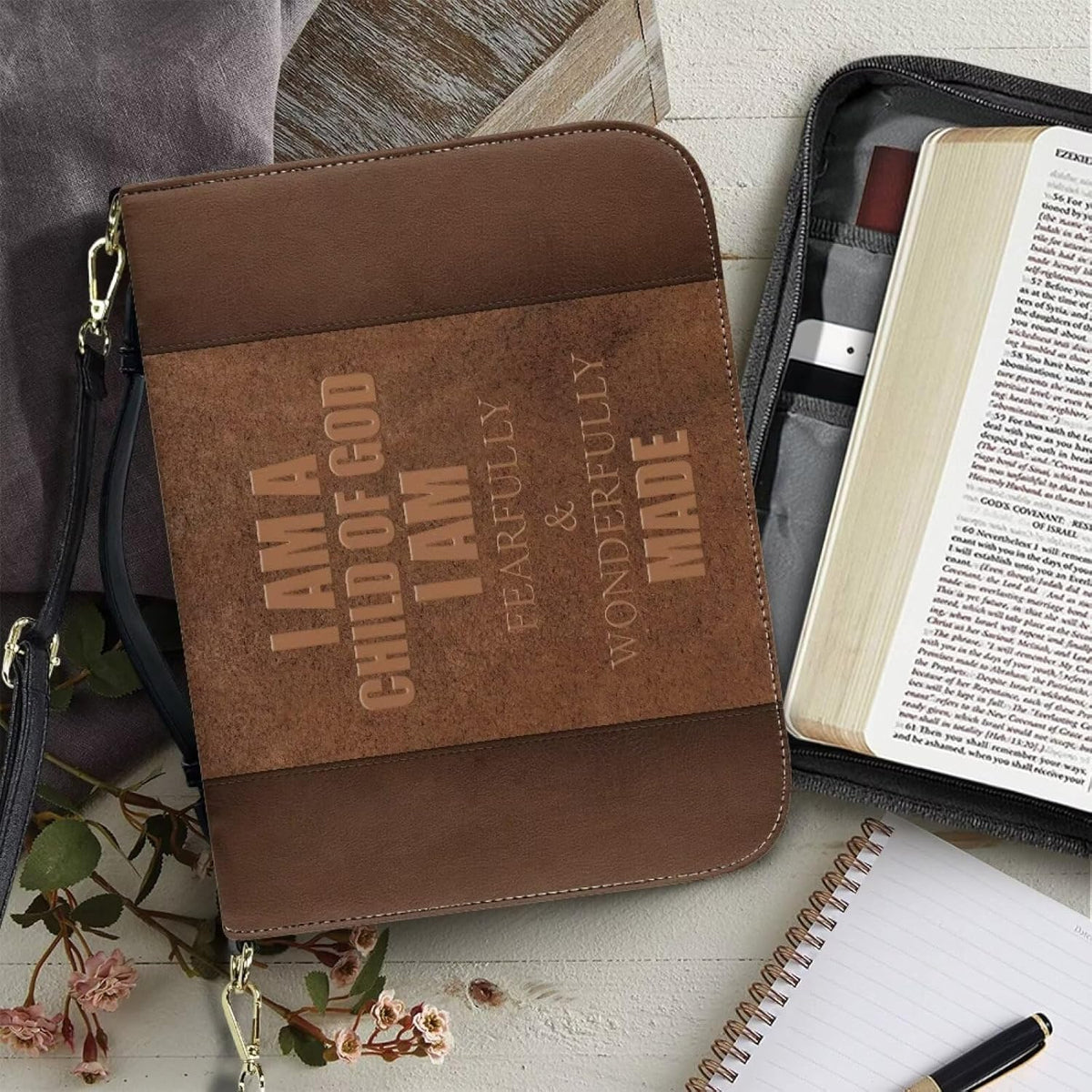 I AM A CHILD OF GOD Leather Bible Cover
