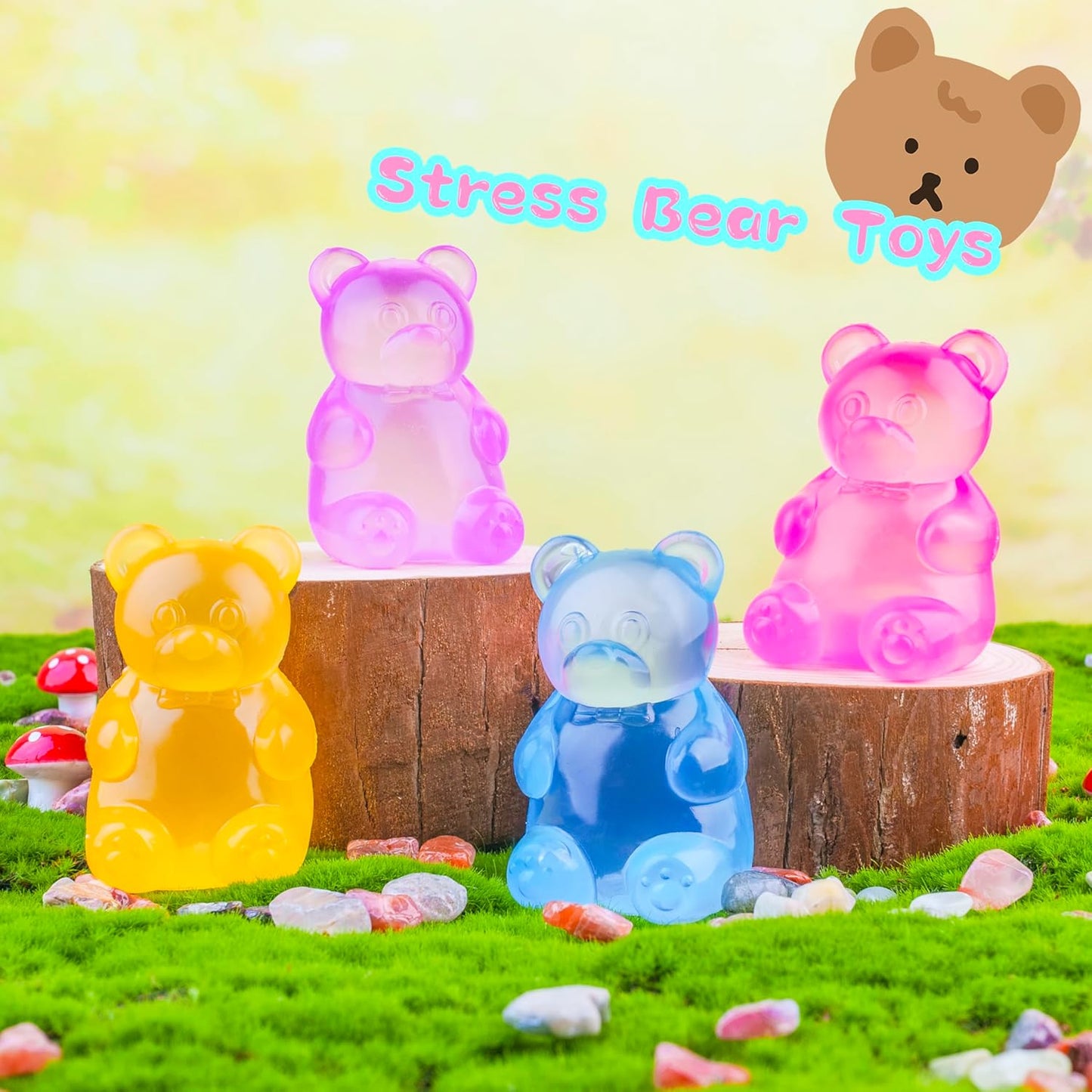 Gummy Bear Toy, Sugar Filled Squishy Toys for Stress Relief