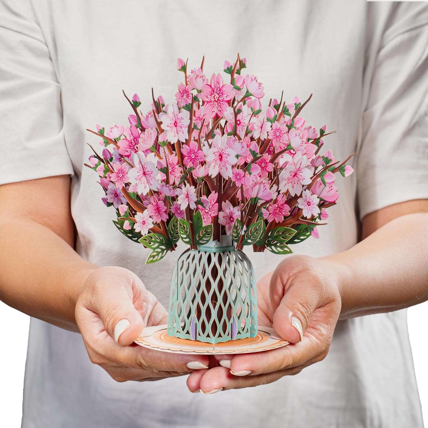 Paper Love Flower Bouquet Pop-Up Card – 3D Popup Greeting Card & Keepsake Paper Flowers Gift.