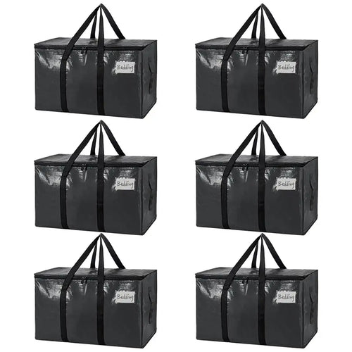 6 Pack Heavy Duty Moving & Storage Bags with Clear Window