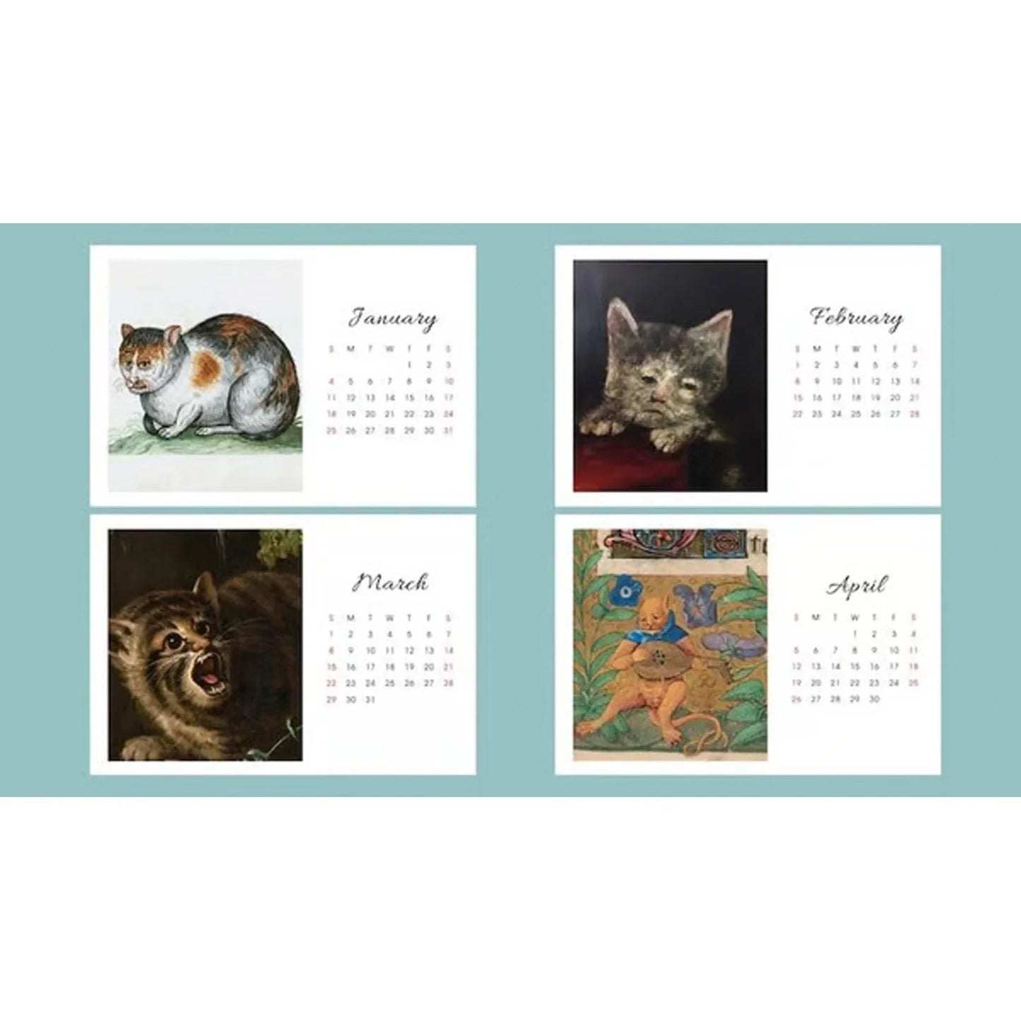Ugly Cats In Renaissance Paintings 2026 Calendar