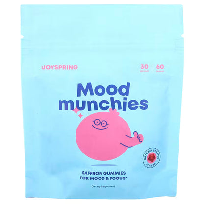 JoySpring, Mood Munchies Gummies, Natural Berries, 60 Gummies