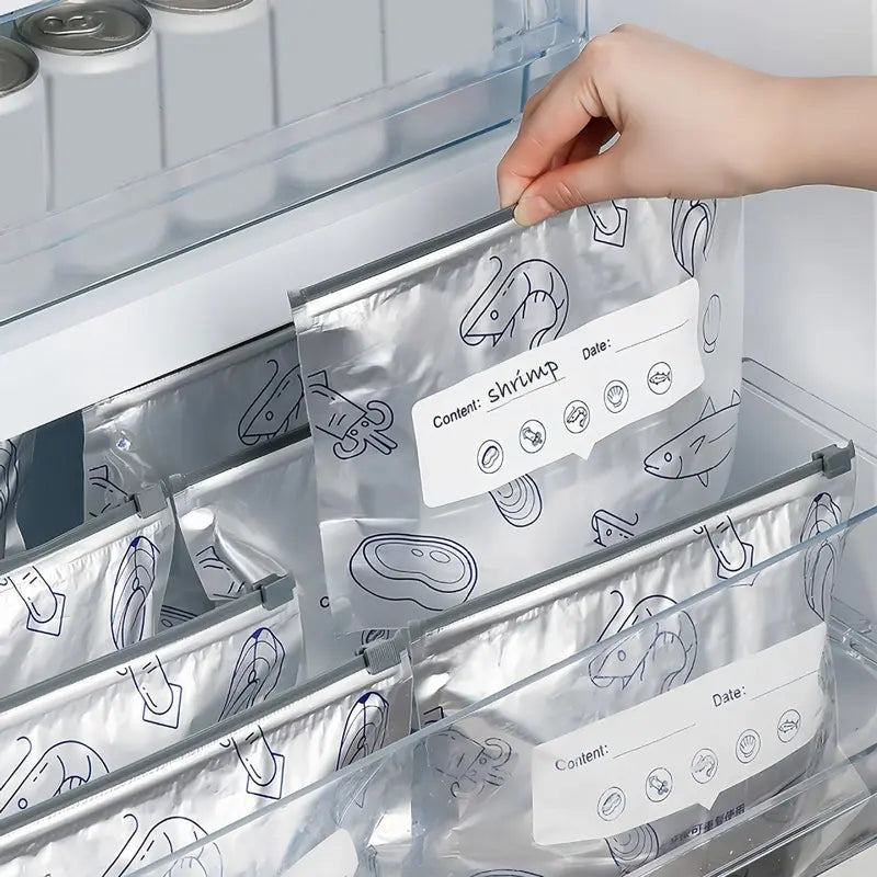 30 Pack Reusable Aluminum Foil Food Storage Bags – BPA-Free & Leakproof