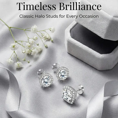 Luxury 4-piece Set,Minimalist Lab Grown Stud Earrings for Women, Hypoallergenic Fine Jewelry Gift