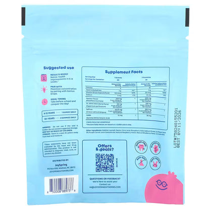 JoySpring, Mood Munchies Gummies, Natural Berries, 60 Gummies