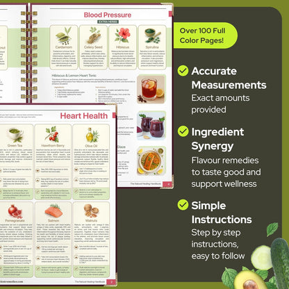 A természetes gyógyítás kézikönyve, spirálkötésű útmutató gyógynövényes gyógymódokhoz és természetes gyógymódokhoz