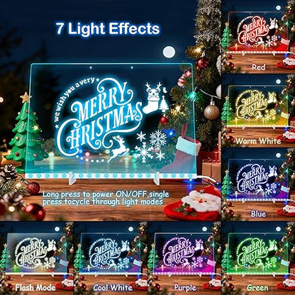 LED Acrylic Message Board – Colorful Light-Up Memo Board