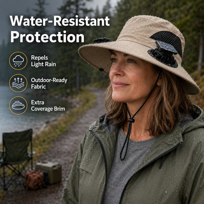 Solar Powered Sun Hat with Dual Fans – Cooling & UV Protection Hat