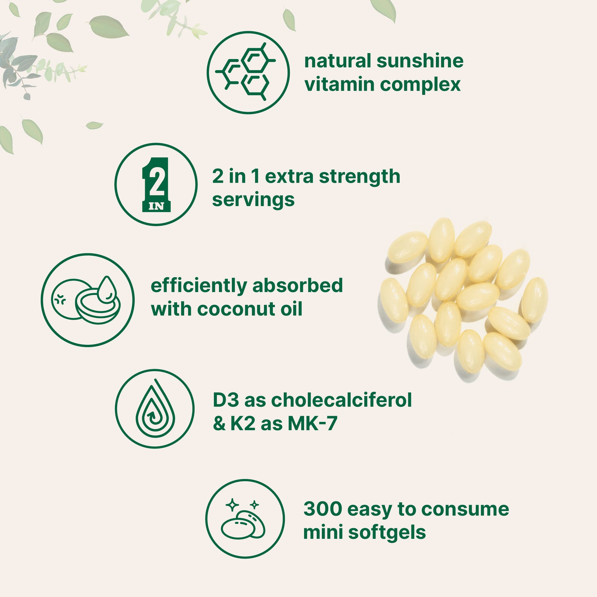 Mikroösszetevők D3-vitamin K2-vitamin kiegészítő lágyzselatin kapszulák