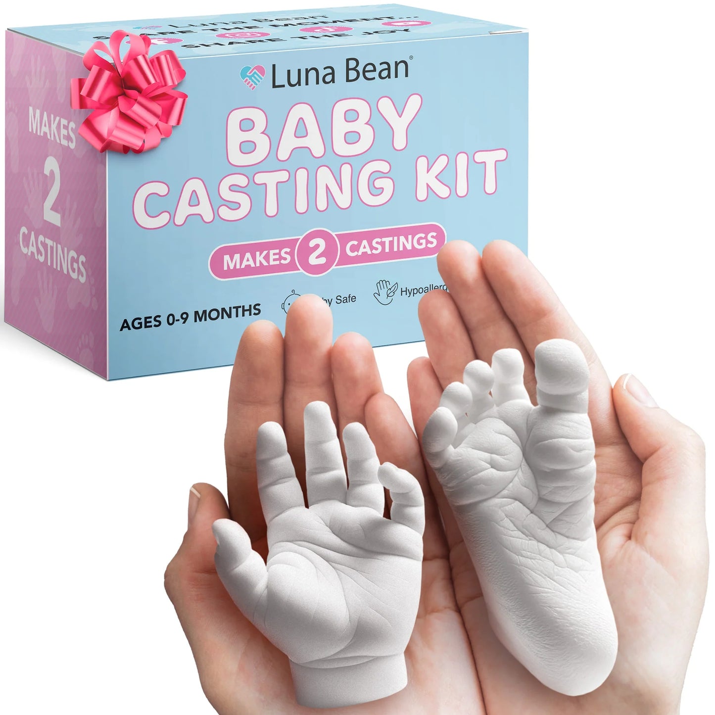 Baby Footprint & Hand Casting Kit – Newborn Foot & Handprint Keepsake Gift for New Moms