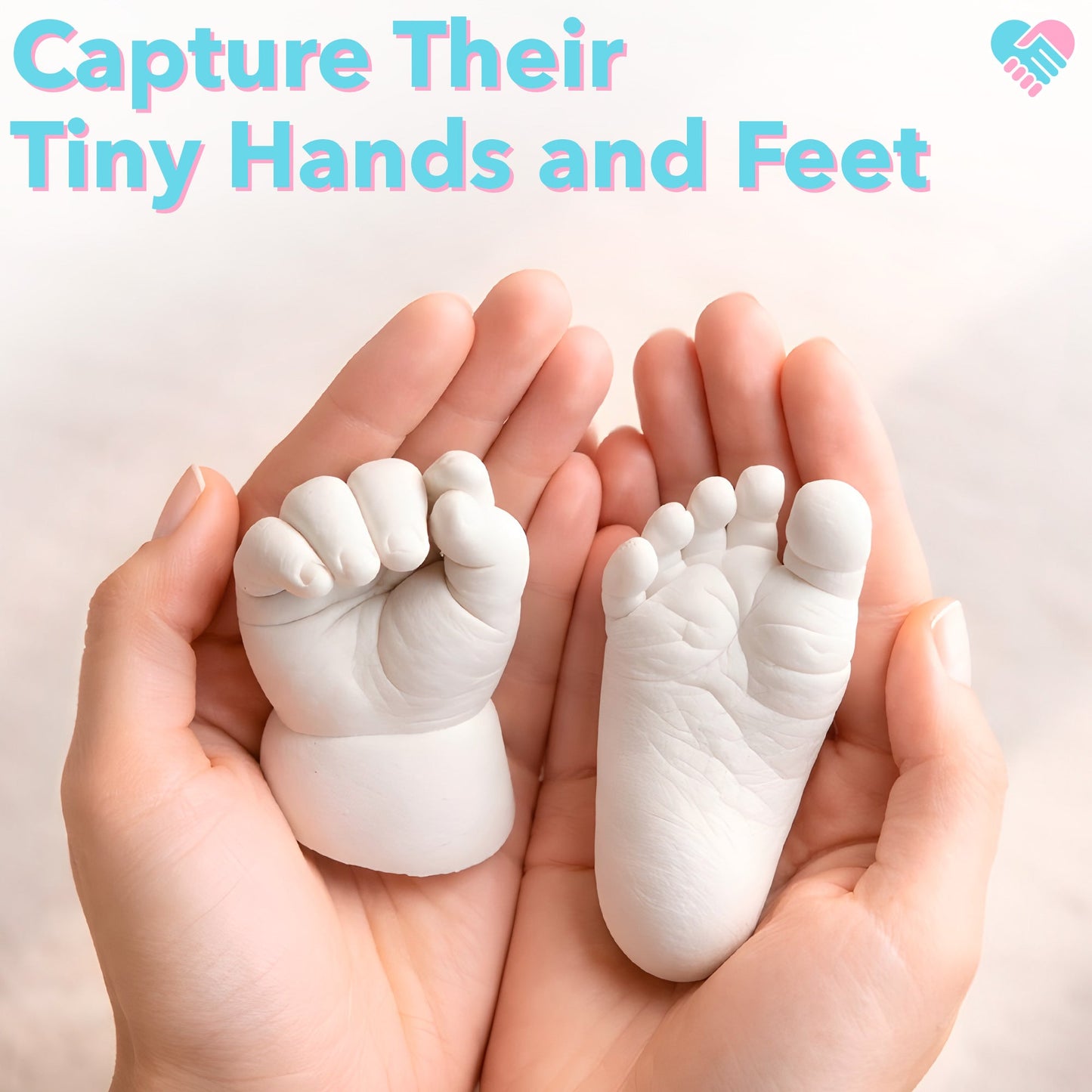 Baby Footprint & Hand Casting Kit – Newborn Foot & Handprint Keepsake Gift for New Moms