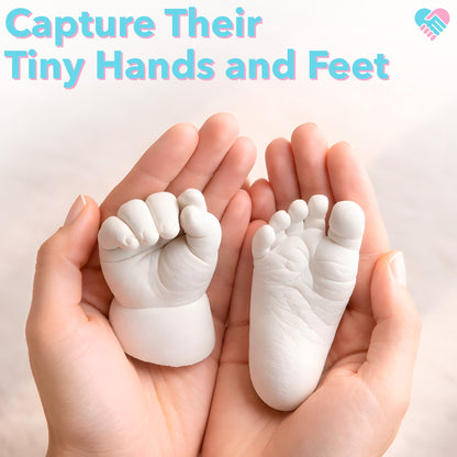 Baby Footprint & Hand Casting Kit – Newborn Foot & Handprint Keepsake Gift for New Moms