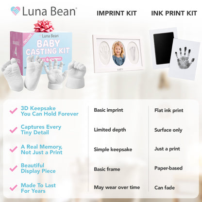 Baby Footprint & Hand Casting Kit – Newborn Foot & Handprint Keepsake Gift for New Moms