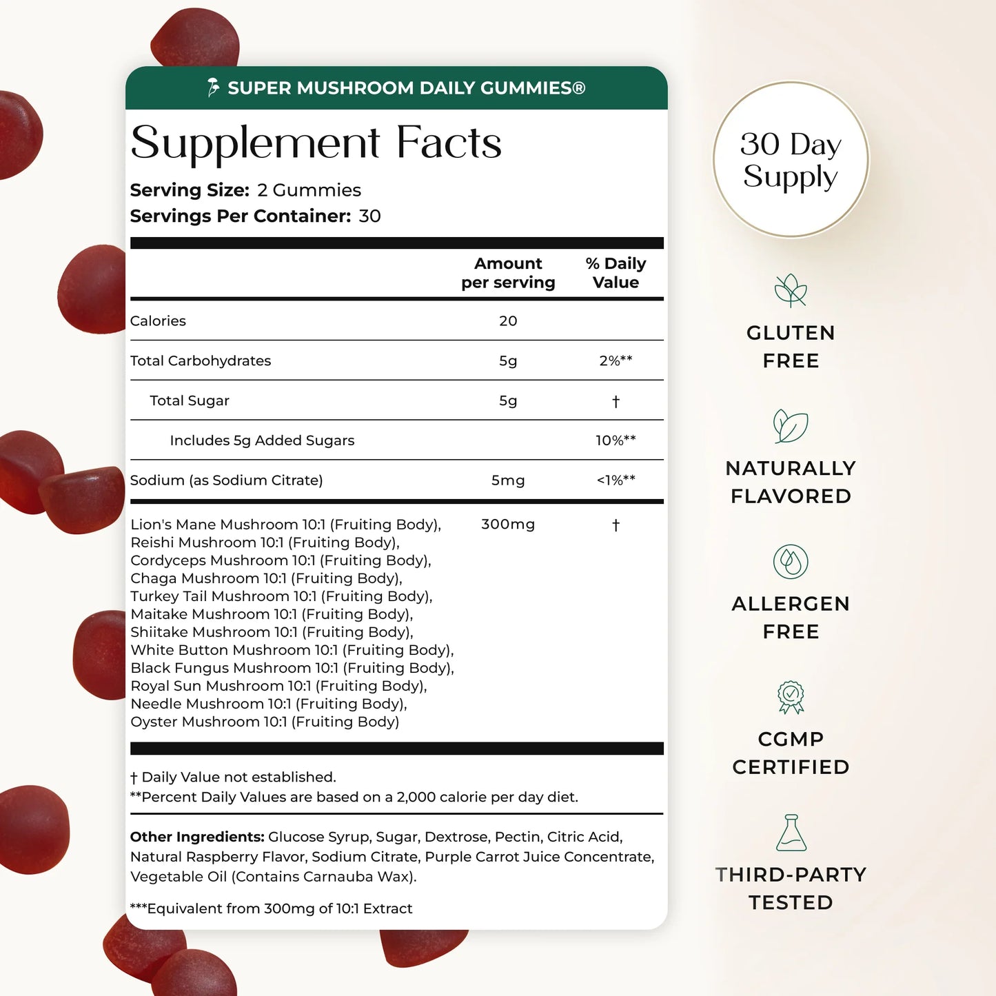 Super Mushroom Daily Gummies®