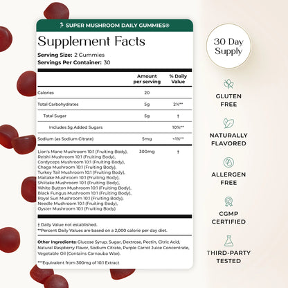 Super Mushroom Daily Gummies®