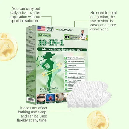 Moringa · Berberine × NAD+ 10-in-1 Advanced Nano Microneedle Patch