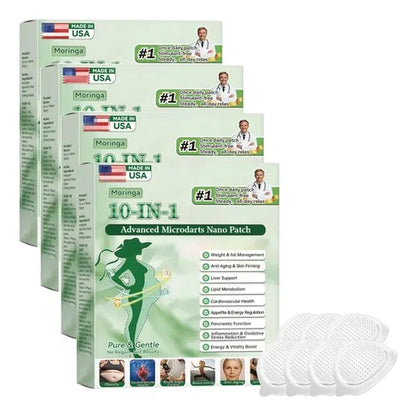 Moringa · Berberine × NAD+ 10-in-1 Advanced Nano Microneedle Patch