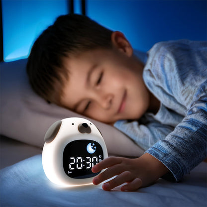Cute Puppy Digital Alarm Clock – Silicone Night Light