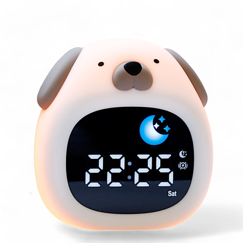 Cute Puppy Digital Alarm Clock – Silicone Night Light