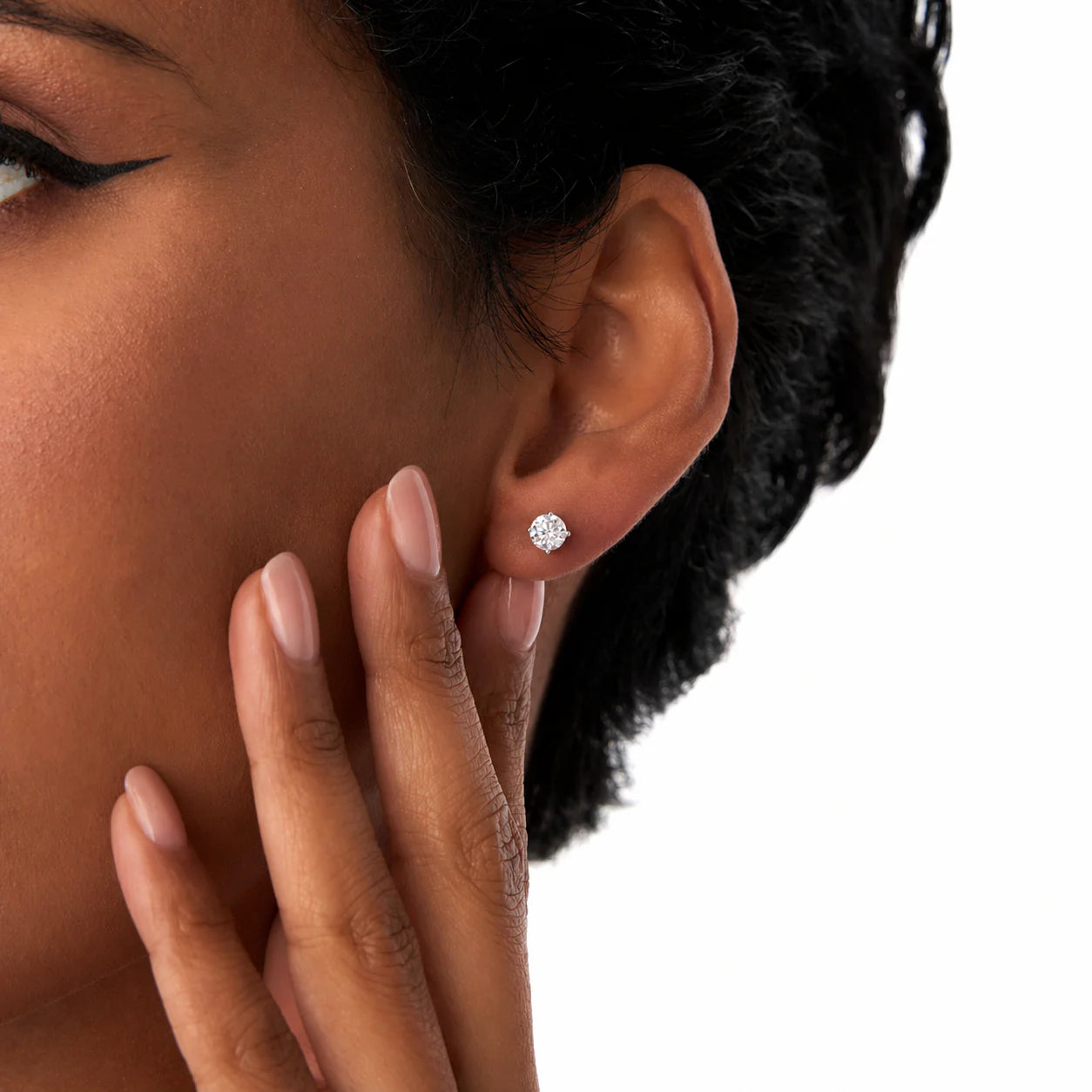 Classic Four Prong Lab Grown Round Diamond Studs