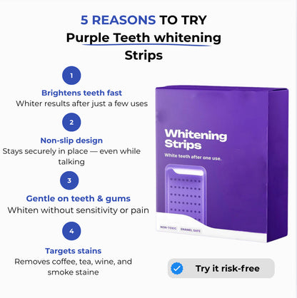 Purple Teeth whitening Strips