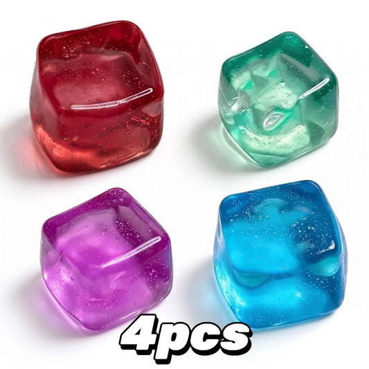 4 Pack Anxiety Squishy Toys - Slow Bounce Squeeze, Pressure Release, Office Desk Toy
