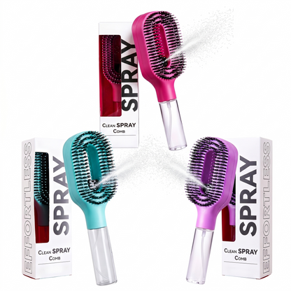 Anti-Static Hair Brush with Built-in Sprayer