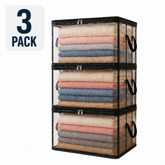 Large Heavy-Duty Thick Plastic Clear Storage