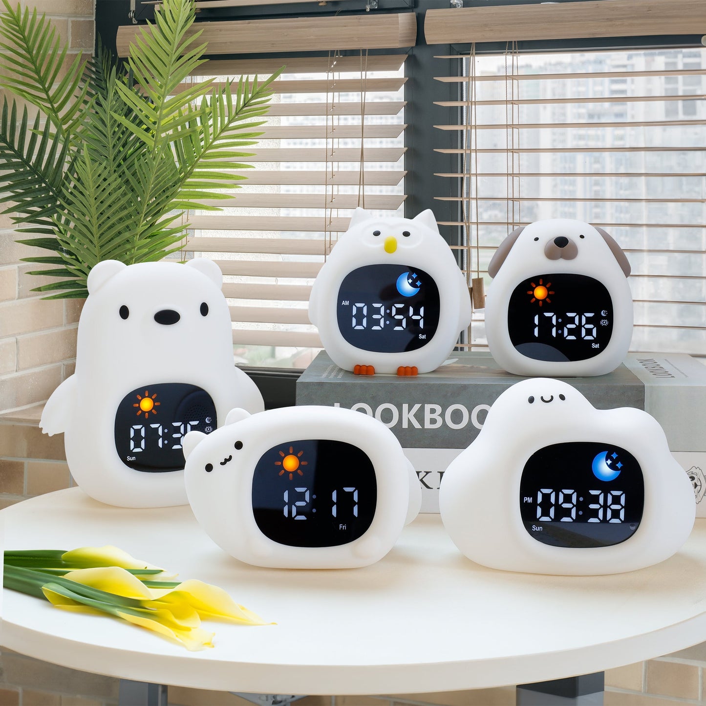 Cute Puppy Digital Alarm Clock – Silicone Night Light