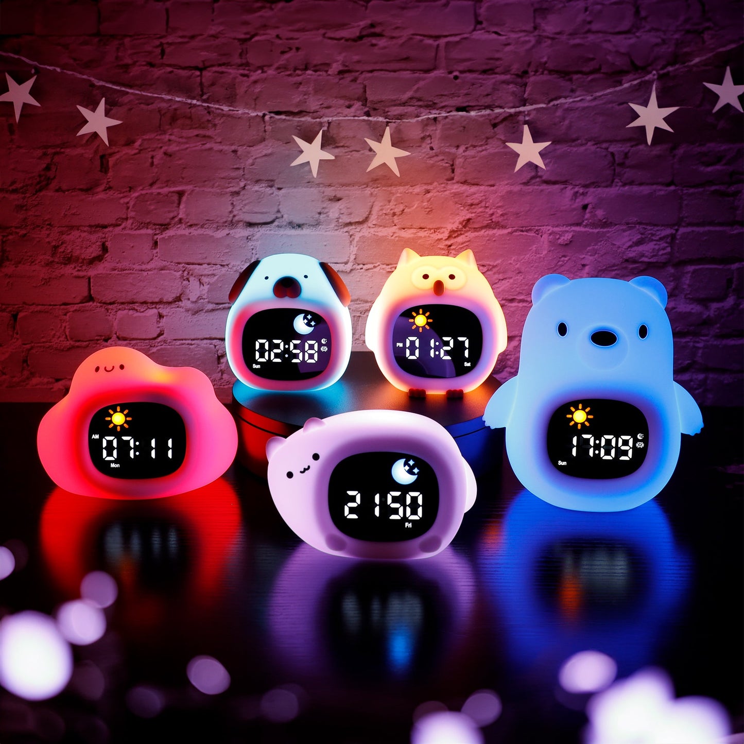 Cute Puppy Digital Alarm Clock – Silicone Night Light