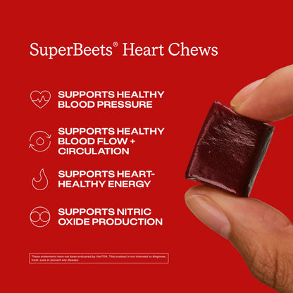Humann Superbeets Heart Health Chewable Tablets - Pomegranate Berry Flavor, 60 Tablets