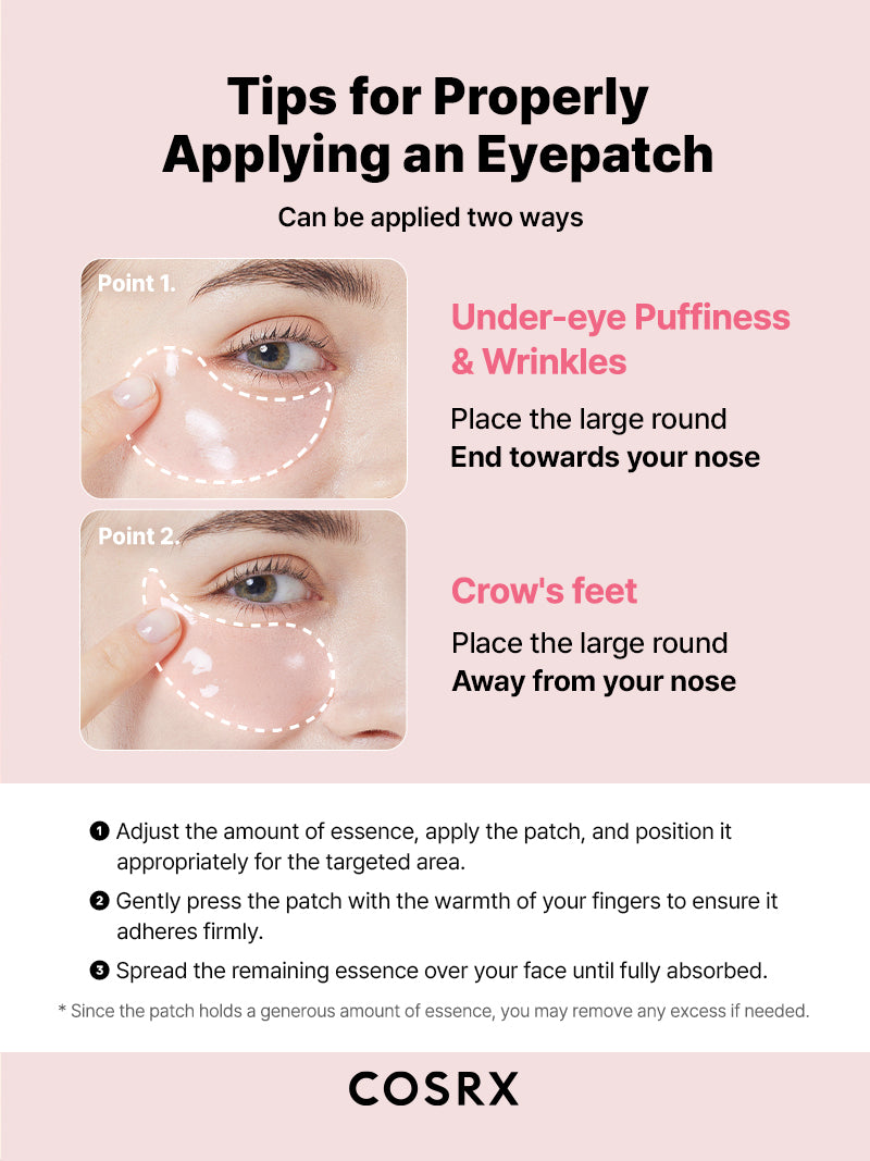 COSRX Pink Peptide Collagen Hydrogel Eye Patch, 60 Patches