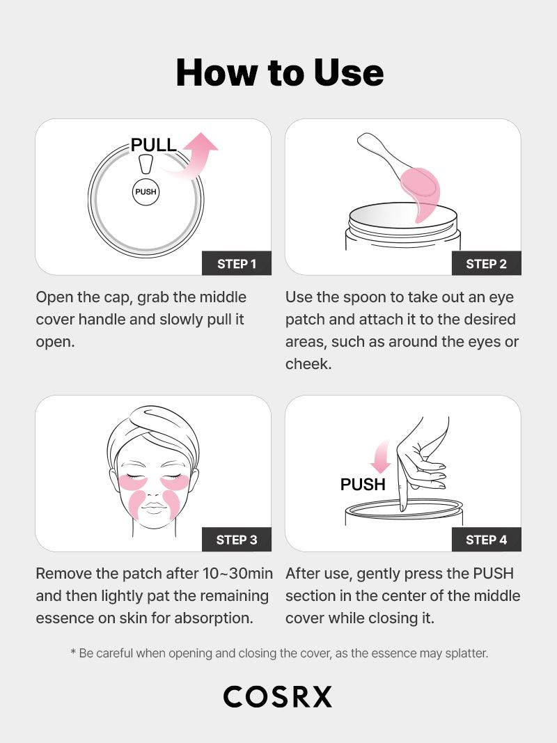 COSRX Pink Peptide Collagen Hydrogel Eye Patch, 60 Patches