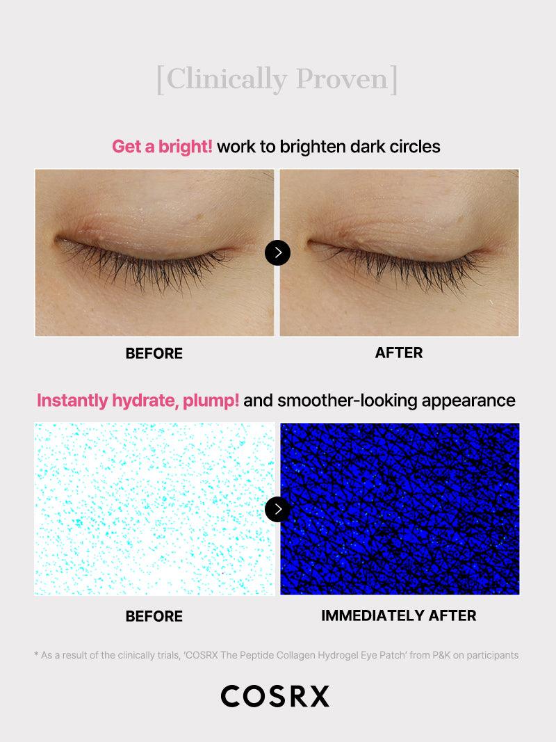 COSRX Pink Peptide Collagen Hydrogel Eye Patch, 60 Patches