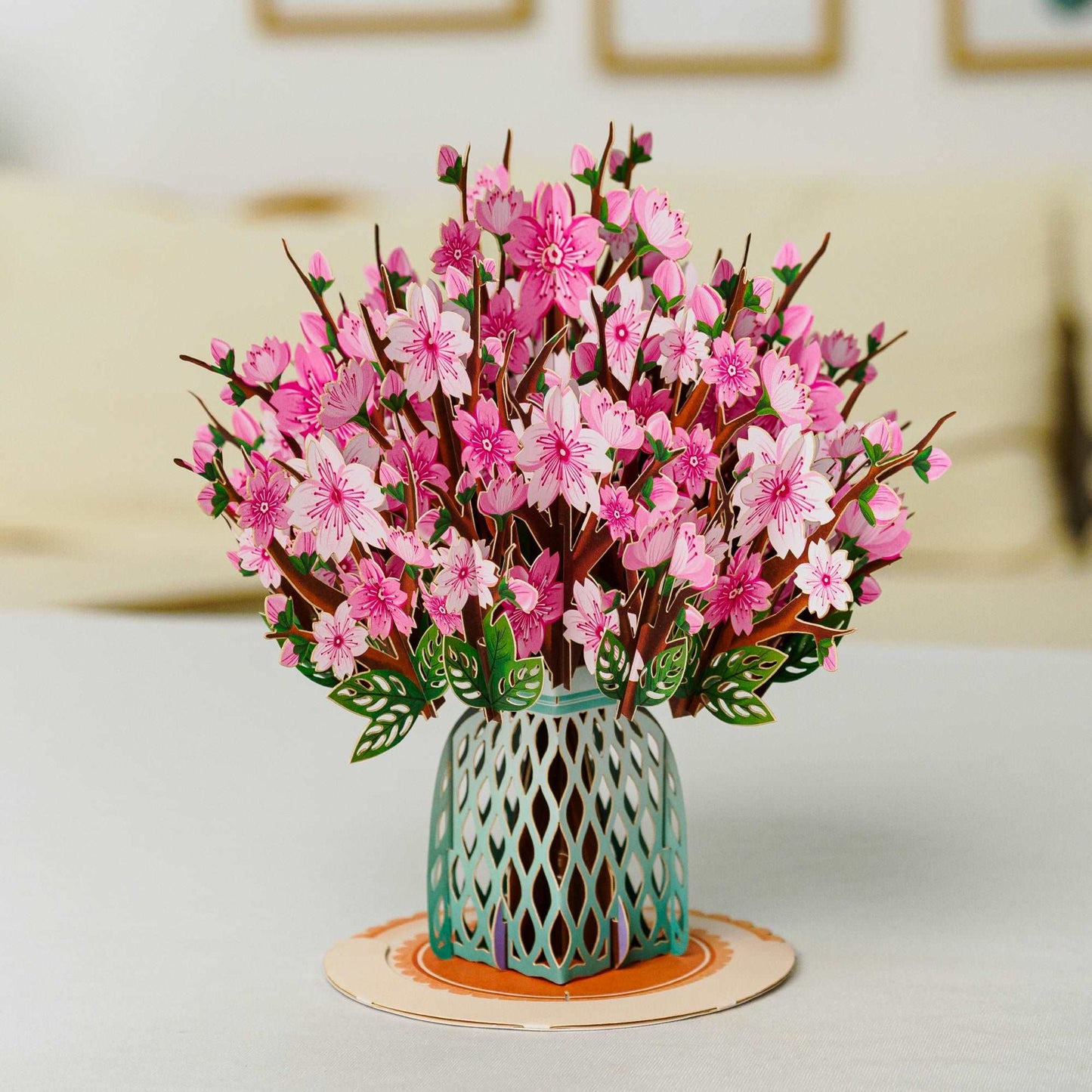 Paper Love Flower Bouquet Pop-Up Card – 3D Popup Greeting Card & Keepsake Paper Flowers Gift.