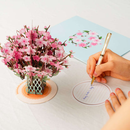 Paper Love Flower Bouquet Pop-Up Card – 3D Popup Greeting Card & Keepsake Paper Flowers Gift.