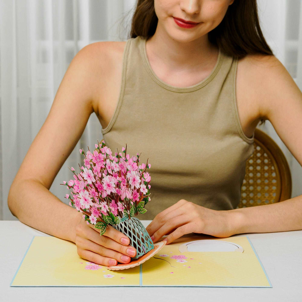 Paper Love Flower Bouquet Pop-Up Card – 3D Popup Greeting Card & Keepsake Paper Flowers Gift.