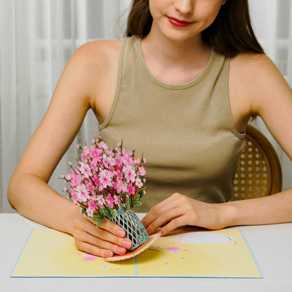 Paper Love Flower Bouquet Pop-Up Card – 3D Popup Greeting Card & Keepsake Paper Flowers Gift.